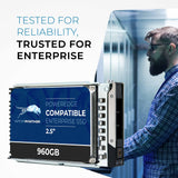 Refurbished: 960GB 3D TLC SATA 6Gb/s 2.5" SSD for Dell EMC PowerEdge Servers | Enterprise Drive in 14G Tray