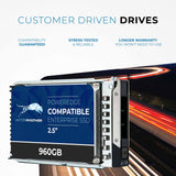 Refurbished: 960GB 3D TLC SATA 6Gb/s 2.5" SSD for Dell EMC PowerEdge Servers | Enterprise Drive in 14G Tray