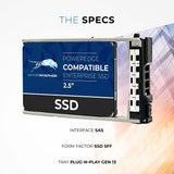 Refurbished: 400GB SAS 12Gb/s 2.5" SSD for Dell PowerEdge Servers | Enterprise Drive in 13G Tray