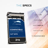 Refurbished: 2TB SATA 6Gb/s 7.2K RPM 3.5" HDD for Dell PowerEdge Servers | Enterprise Drive in 13G Tray