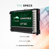 3.2TB 3D TLC SAS 12Gb/s 2.5" SSD for HPE ProLiant Servers | Enterprise Drive in Gen8 Tray