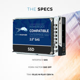 15.36TB SAS-4 24Gb/s 2.5" SSD for Dell EMC PowerEdge Servers | Enterprise Drive in 14G Tray