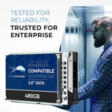 480GB 3D TLC SATA 6Gb/s 2.5" SSD for Dell EMC PowerEdge Servers | Enterprise Drive in 14G Tray image-2