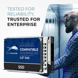 960GB 3D TLC SAS 12Gb/s 2.5" SSD for Dell EMC PowerEdge Servers | Enterprise Drive in 14G Tray 2
