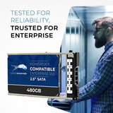 480GB 3D TLC SATA 6Gb/s 2.5" SSD for Dell PowerEdge Servers | Enterprise Drive in 13G Tray image-2
