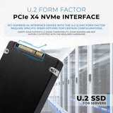 960GB 3D MLC PCIe 3.0 x4 NVMe U.2 SSD 14G 2