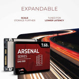 WP Arsenal 7.68TB SATA 6Gb/s 2.5" DAS SSD - Water Panther