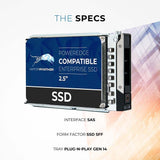 30.72TB 3D TLC SAS 12Gb/s 2.5" SSD for Dell EMC PowerEdge Servers | Enterprise Drive in 14G Tray 6