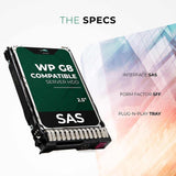600GB 10K SAS 6Gb/s 2.5" HDD for HPE ProLiant Servers | Enterprise Drive in Gen8 Gen9 Gen10 Tray - Water Panther